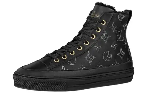 LOUIS VUITTON Lv Stellar High Top Sports Shoes 'Black Monogram' Women's