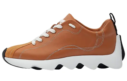 HERMES Envol Leather Low top Casual Shoes Women's Brown