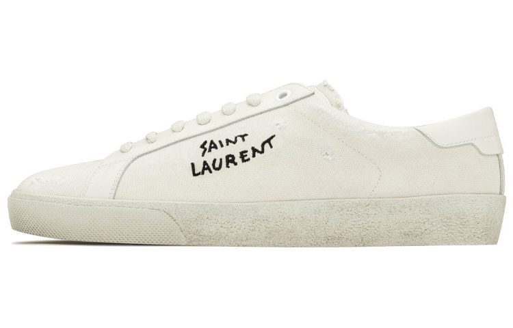 Saint Laurent Court logo-embroidered sneakers Women's