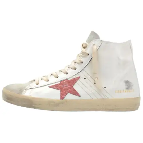 Golden Goose Francy Classic Leather High top Skateboard Shoes Women's Cream