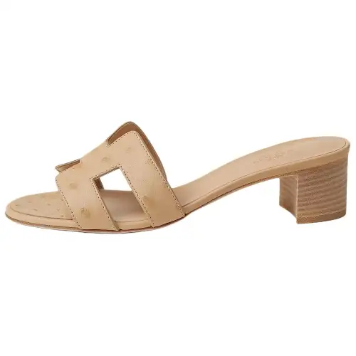 HERMES Oasis Slide Slippers Women's Beige