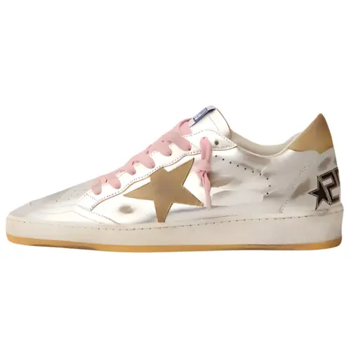 Golden Goose Ball Star Skateboard Shoes Women's Low Top Silver