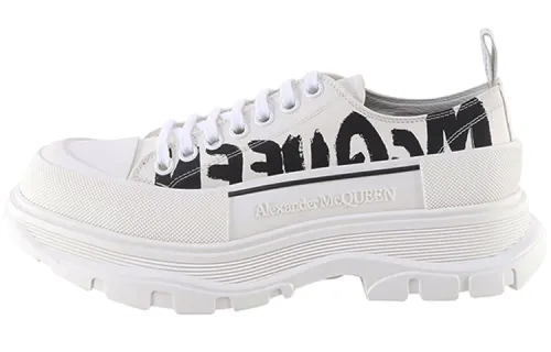 Alexander McQueen High Top Skate Sneakers 'White Black'