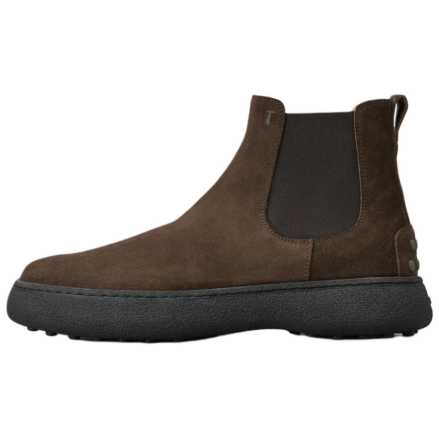 TOD'S W. G Leather, Suede Short Chelsea Boots Men's Brown