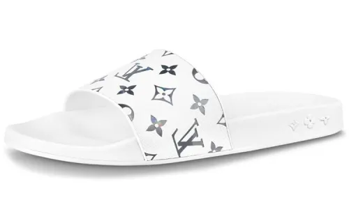 LOUIS VUITTON Waterfront Mule Monogram White