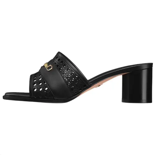 DIOR D Lane Slide Slippers 5.5cm Women's Black