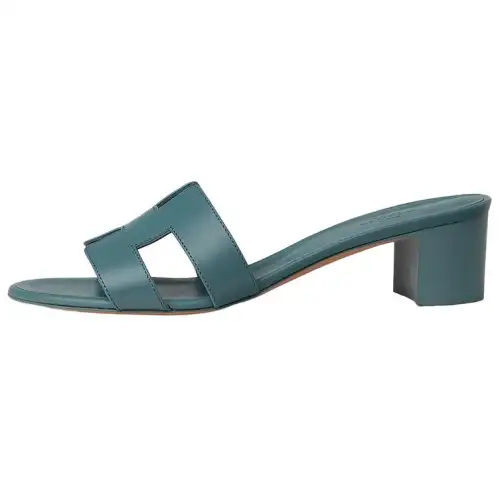 HERMES Oasis Slide Slippers Women's Blue Pine