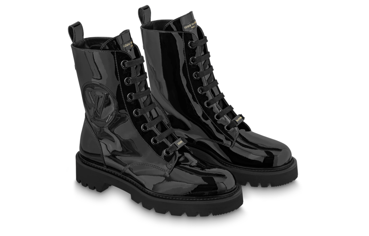 LOUIS VUITTON Territory Ankle Boots Women's Black