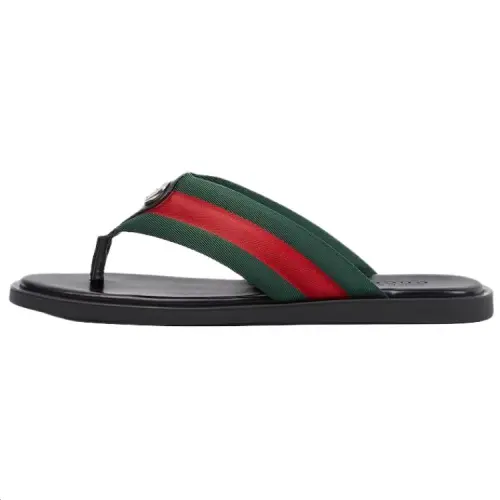 Gucci Thong Sandal With Interlocking G 'Web Black'