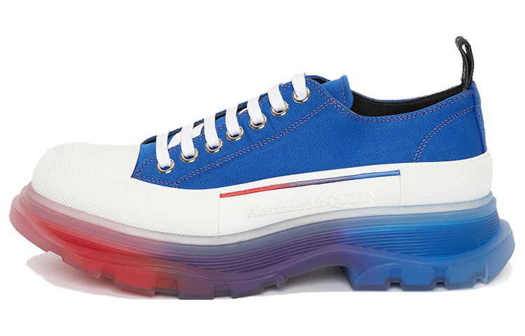 Мужские ботинки Alexander McQueen Tread Slick (сине-бело-розовые)