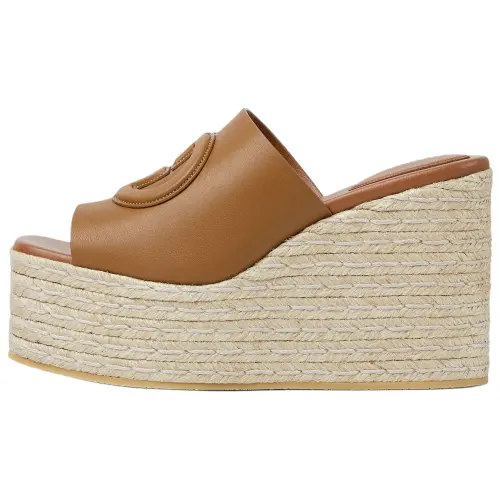 GUCCI Interlocking Slide Slippers 7.3cm Women's Brown