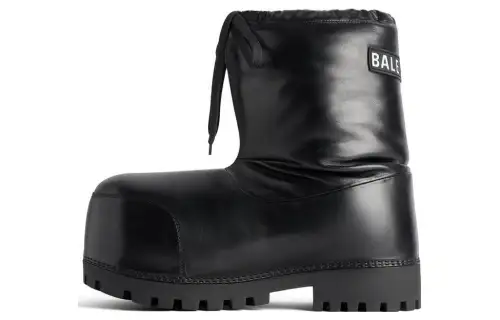 Balenciaga Logo-appliqué Padded Leather Boots