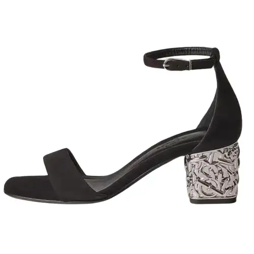 HERMES Glam One Strap Sandals Women's Black