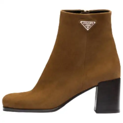 PRADA Ankle Boots Women's Brown