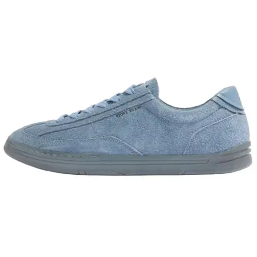 STONE ISLAND S0101 Leather Low top Skateboard Shoes Men's Blue