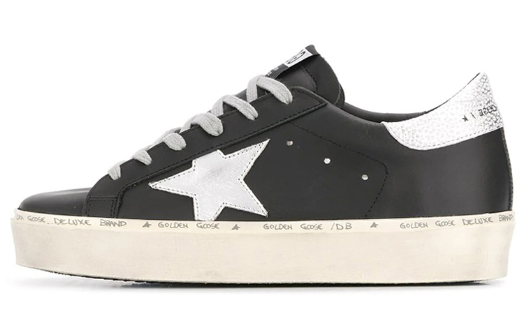 Женские кеды Golden Golden Goose Hi Star (черно-белые)
