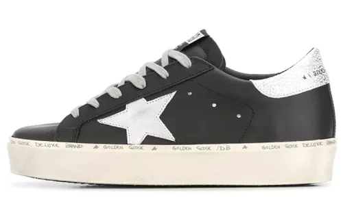 Golden Goose Hi Star Black Silver Women's