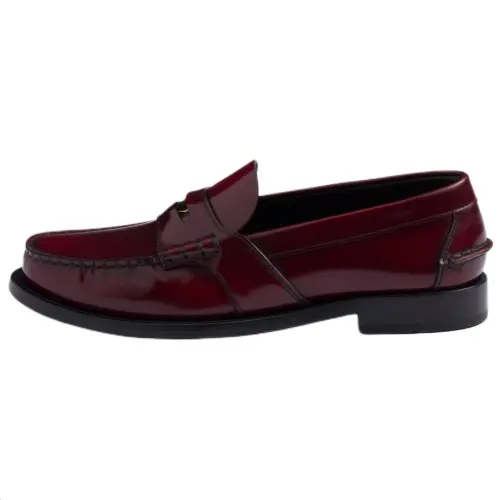 PRADA Loafers 2cm Women's Dark Red