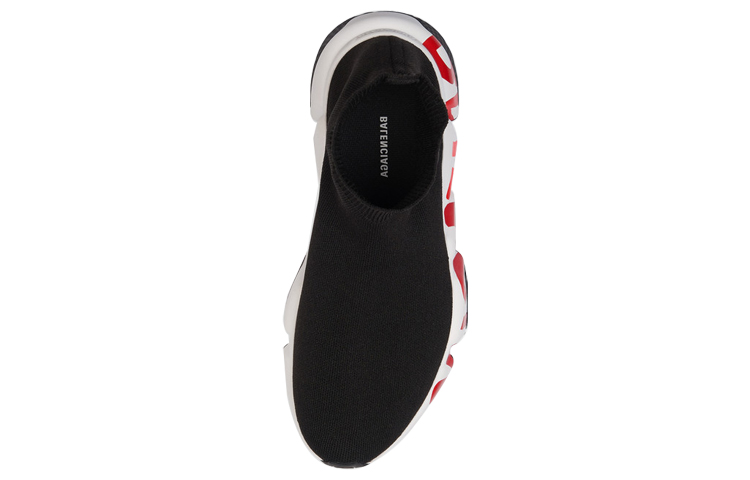 Женские кроссовки Balenciaga Speed (черно-красные) — фото 5