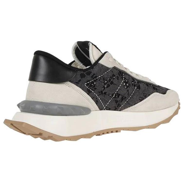 Женские кроссовки Valentino Lacerunner (черно-белые) — фото 5