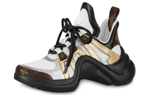 LOUIS VUITTON Lvxlol Arclight Trainer Gold Women's