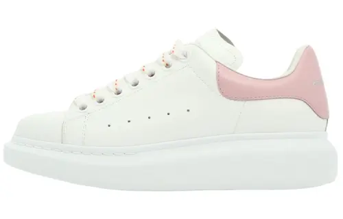 Alexander McQueen Oversized Larry Leather Sneakers 'White Pink' Women's