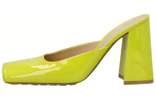 Bottega Veneta Lido Closed Toe Slippers Women's Neon Yellow