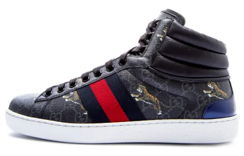 GUCCI Ace Gg High 'Tiger Logo Black'