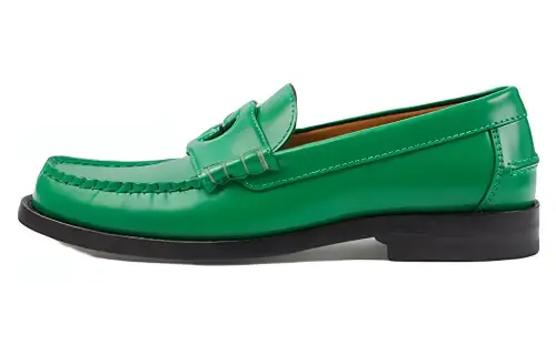 GUCCI Interlocking Leather Casual Shoes Women's Green
