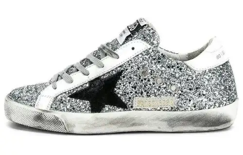 Golden Goose Super Star Stylish Skateboarding Shoes Women's Sequin White