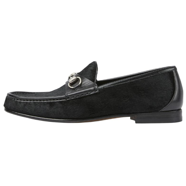 GUCCI Horsebit 1953 Leather Casual Shoes 1.5cm Men's Black