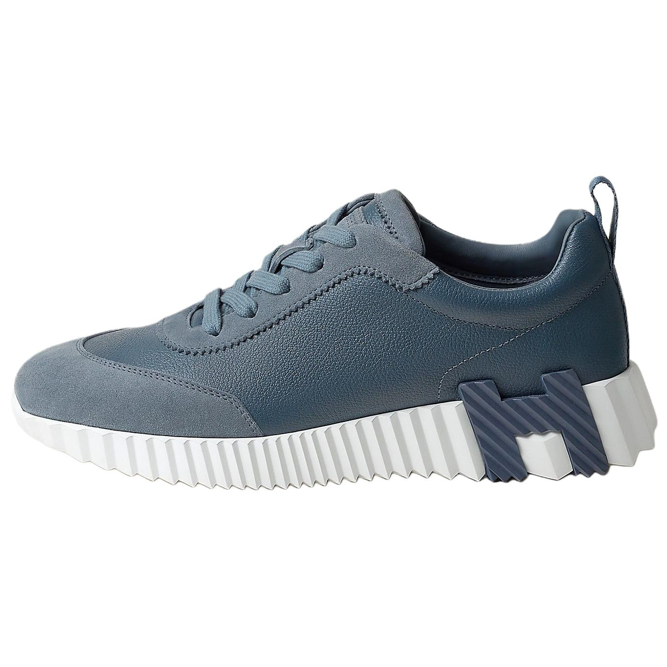 HERMES Bouncing Low top Casual Shoes Women's Blue