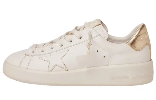 Golden Goose Purestar Leather Low top Skateboard Shoes Women's White