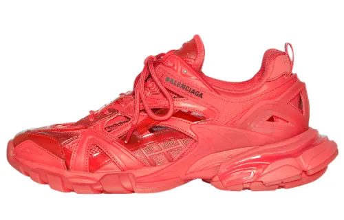 Balenciaga Track.2 Clear Sole Red