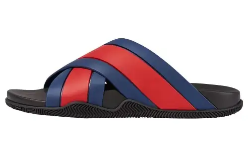 Gucci Gg Slide Sandal 'Blue Red'
