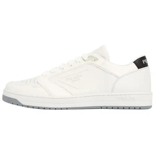 PRADA Round Toe Sneakers White Black