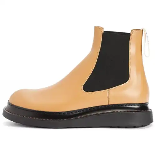 LOEWE Short Chelsea Boots Men's Warm Sand