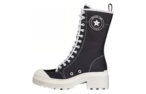 DIOR D Rise Trendy Short Combat Boots Women's Black