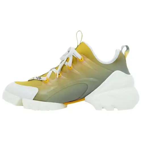 DIOR D Connect Low top Casual Shoes Women's Yellow Gradient
