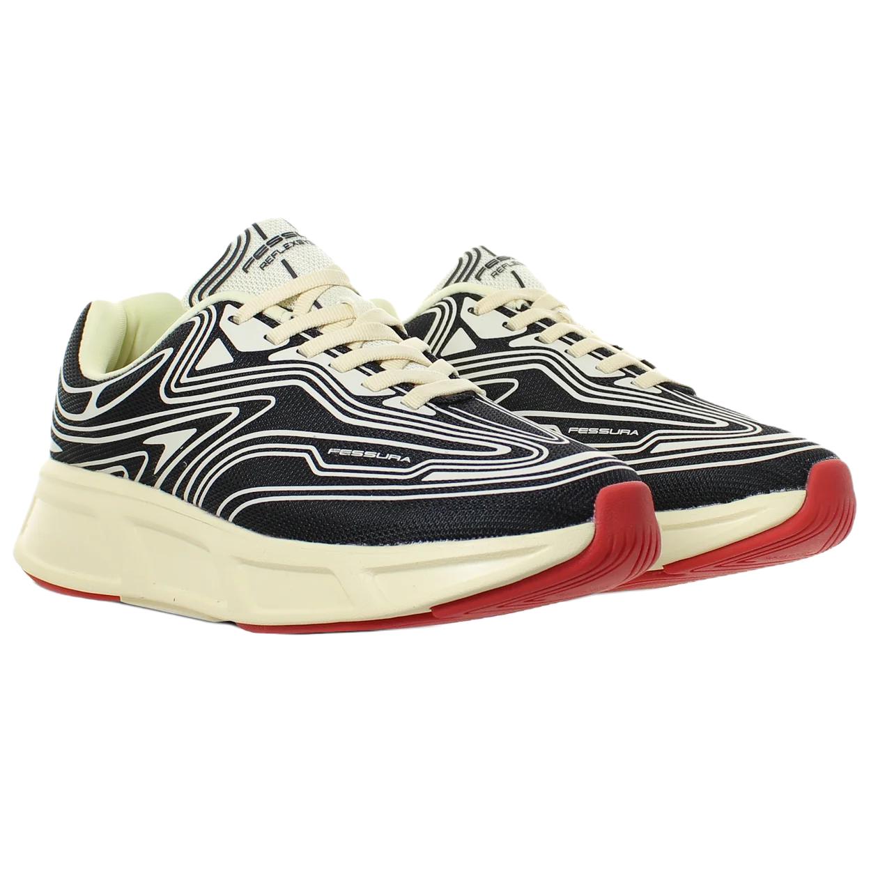 FESSURA Low top Running Shoes Unisex Beige Black