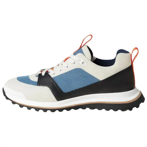 HERMES Leader Calfskin Low top Casual Shoes 4.1cm Men's Blue