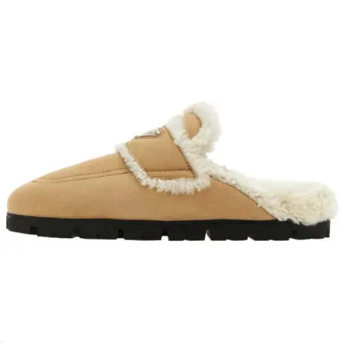 PRADA Closed Toe Slippers Women's Light Brown