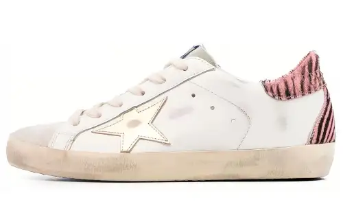 Golden Goose Super Star Stylish Skateboarding Shoes Women's White Distressed