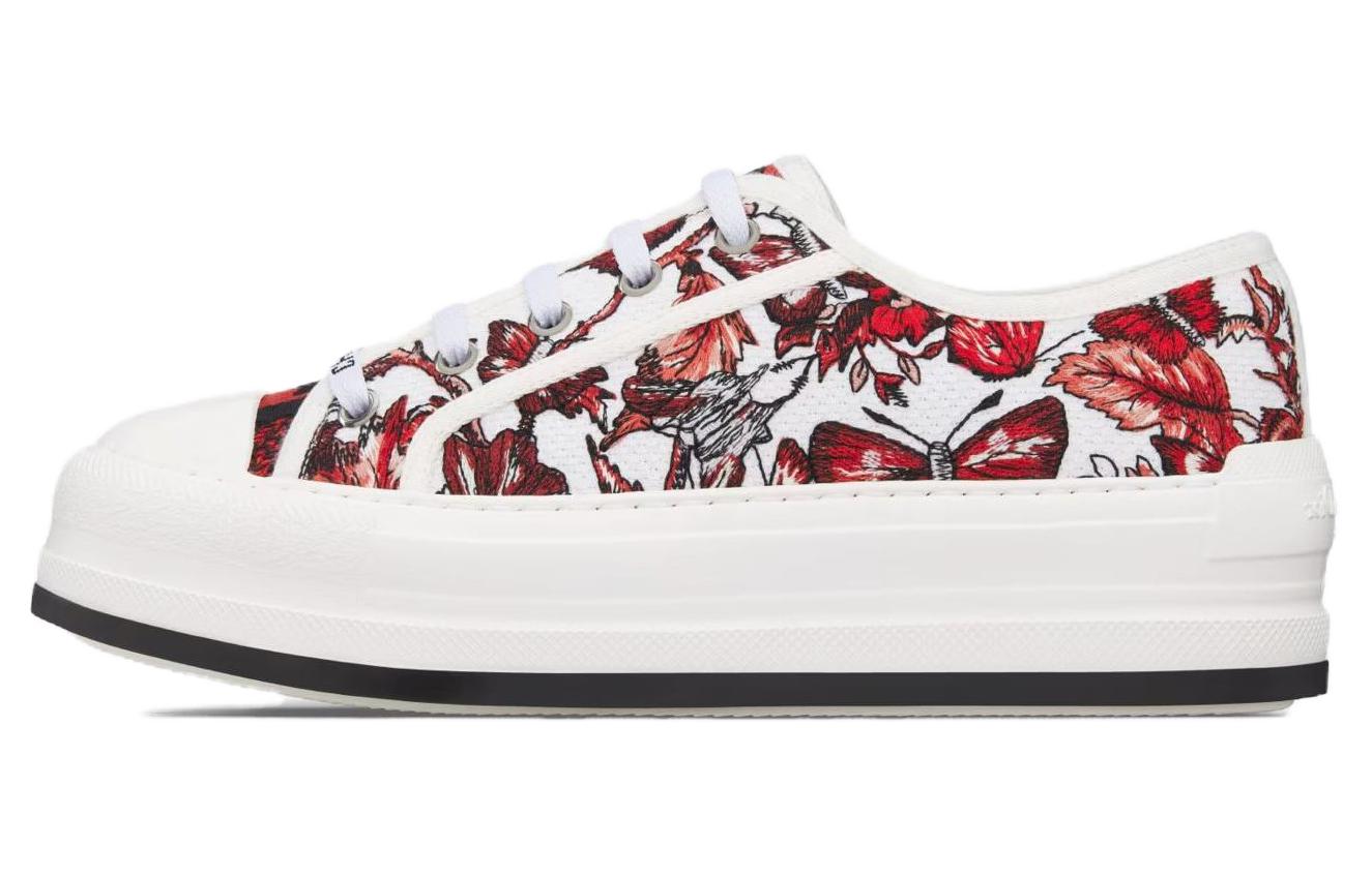 DIOR Walk'n'Dior Platform Shoes Low top Skateboard Shoes Women's Red
