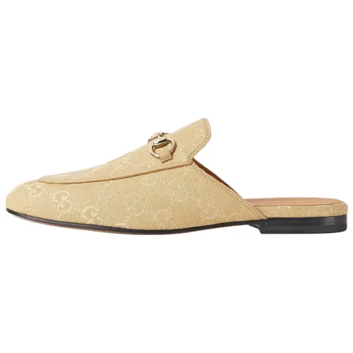 GUCCI Closed Toe Slippers Women's Beige