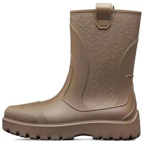 DIOR Garden Rain Boots Men's Brown