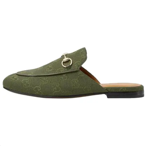GUCCI Closed Toe Slippers Women's Dark Green