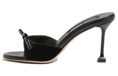 MIU MIU Slide Slippers 8.5cm Women's Black