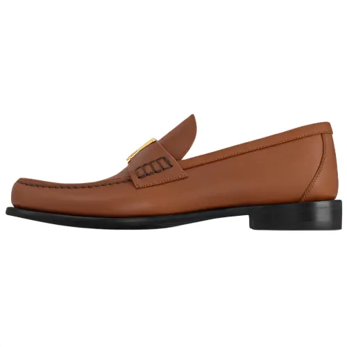 LOUIS VUITTON Major Calfskin Loafers Men's Brown