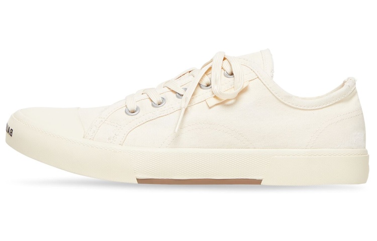 Balenciaga Paris Low Top Sneakers 'White Destroyed Cotton And White Rubber' Women's